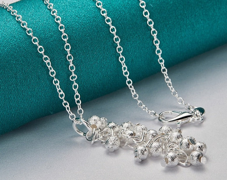 Chain Frosted Grape Beads Necklace For Woman Charm Jewelry [low stock]