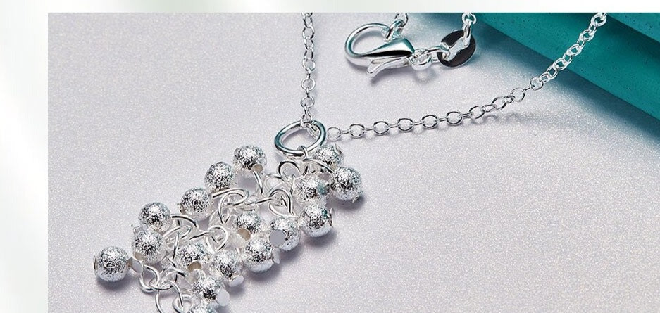 Chain Frosted Grape Beads Necklace For Woman Charm Jewelry [low stock]
