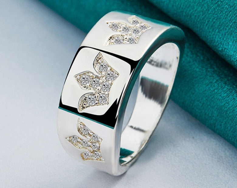 Regal Sterling Silver Crown AAA Zircon Ring for Women and Men [Low Stock]