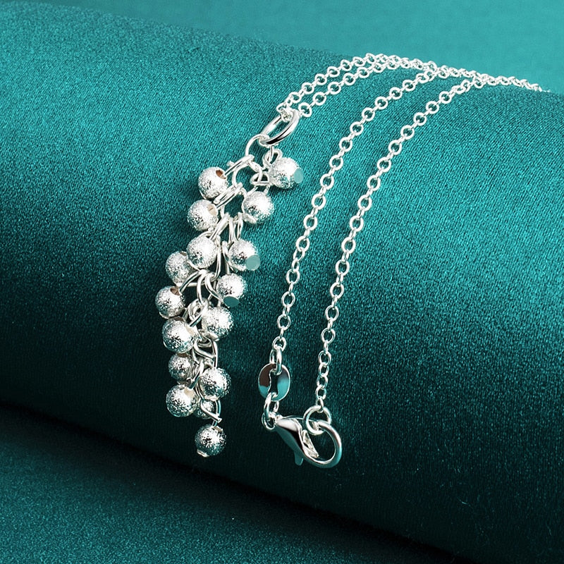 Chain Frosted Grape Beads Necklace For Woman Charm Jewelry [low stock]